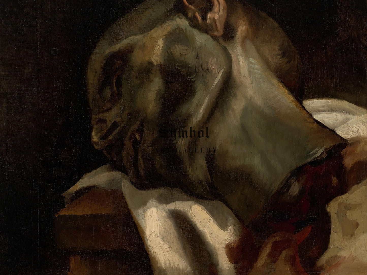 Head of a Guillotined Man by Géricault, 1818, Romanticism, museum quality fine art print