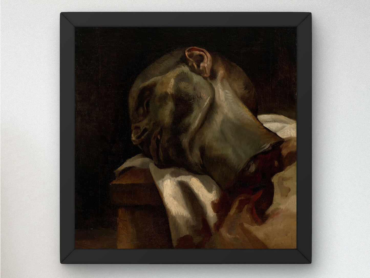 Head of a Guillotined Man by Géricault, 1818, Romanticism, museum quality fine art print