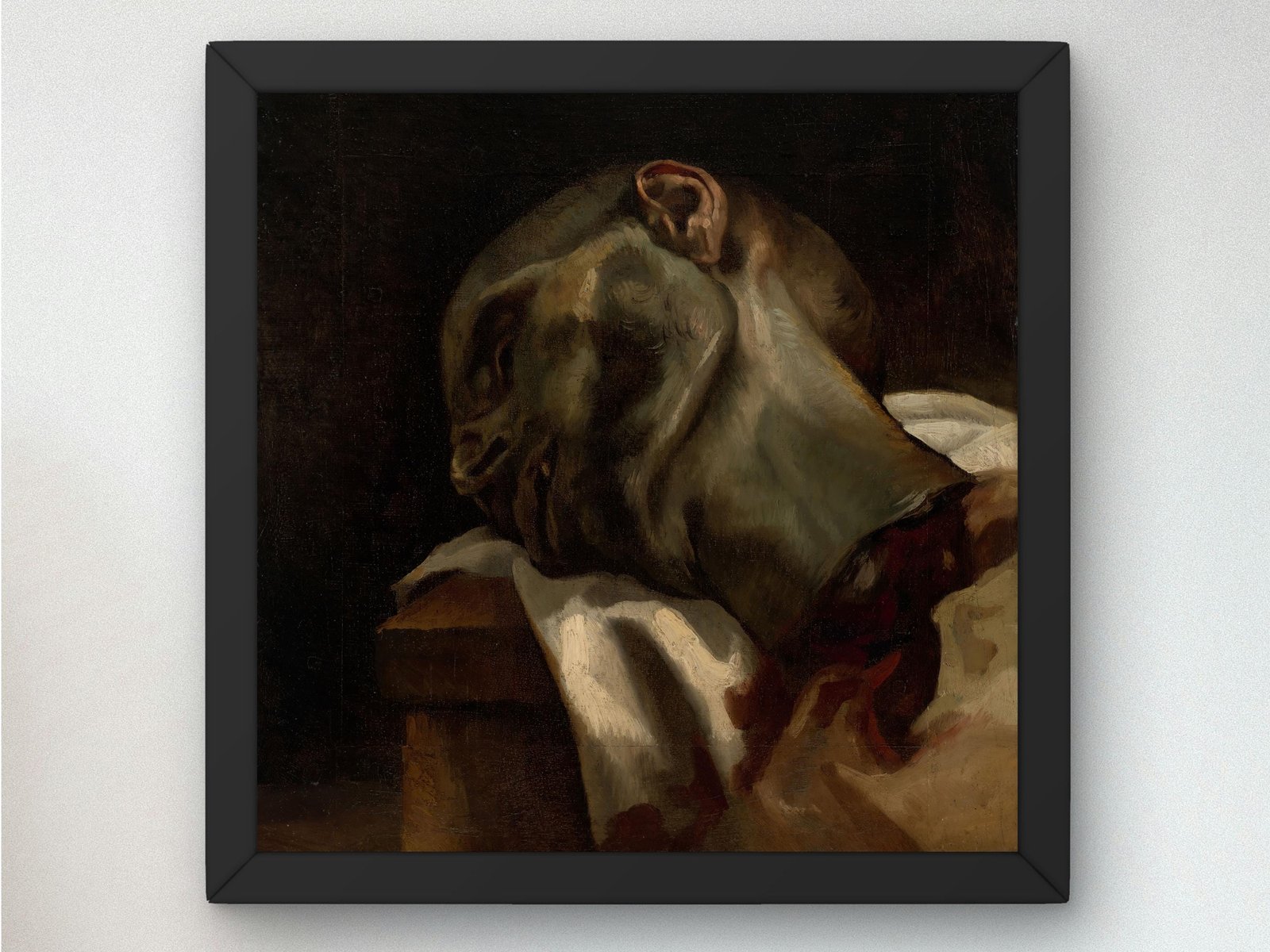 Head of a Guillotined Man by Géricault, 1818, Romanticism, museum quality fine art print
