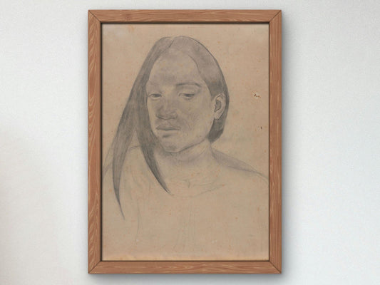 Head of a Tahitian Woman by Paul Gauguin, 1891, Post-Impressionism, fine art print