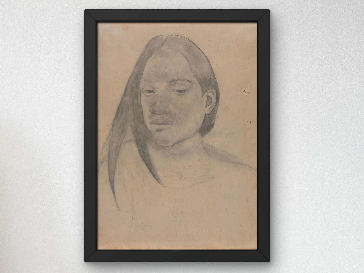 Head of a Tahitian Woman by Paul Gauguin, 1891, Post-Impressionism, fine art print
