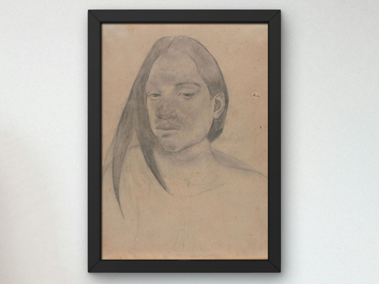 Head of a Tahitian Woman by Paul Gauguin, 1891, Post-Impressionism, fine art print