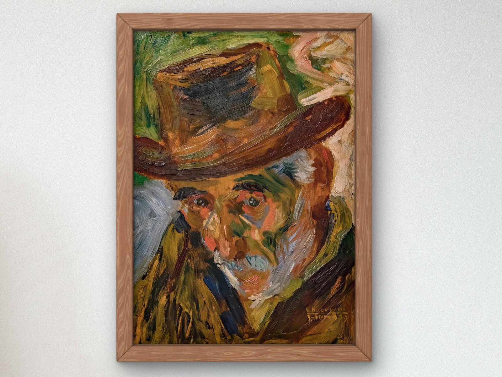 Head of an Old Man by Umberto Boccioni, 1909, Futurism, fine art print