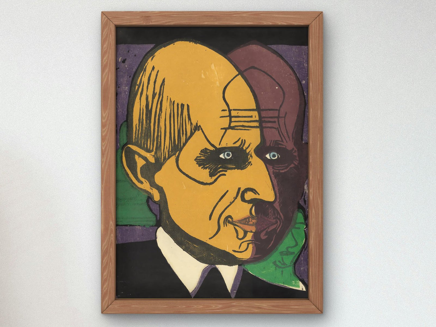Head of Dr. Bauer by Ernst Ludwig Kirchner, 1924, Expressionism, fine art print