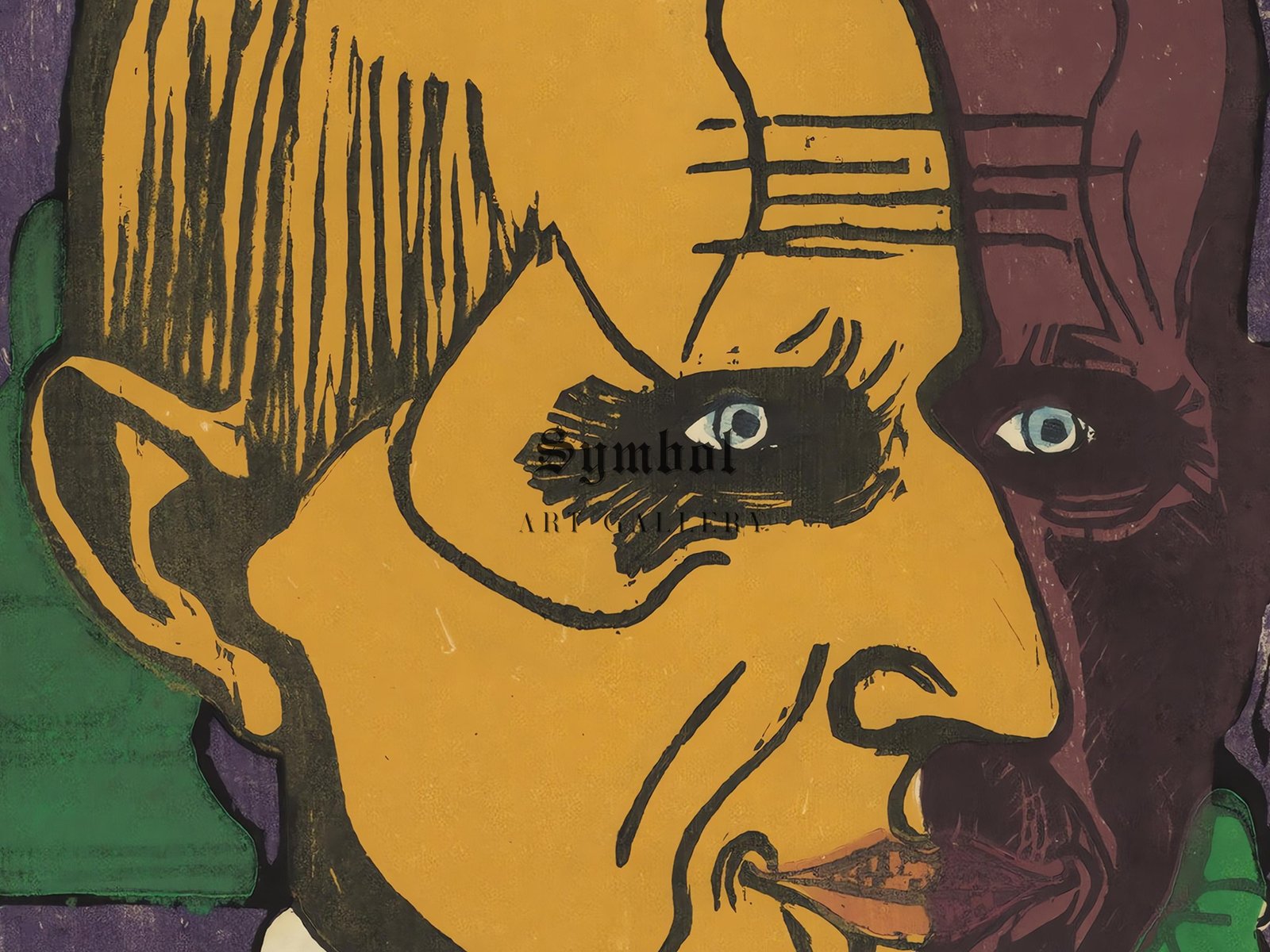 Head of Dr. Bauer by Ernst Ludwig Kirchner, 1924, Expressionism, fine art print