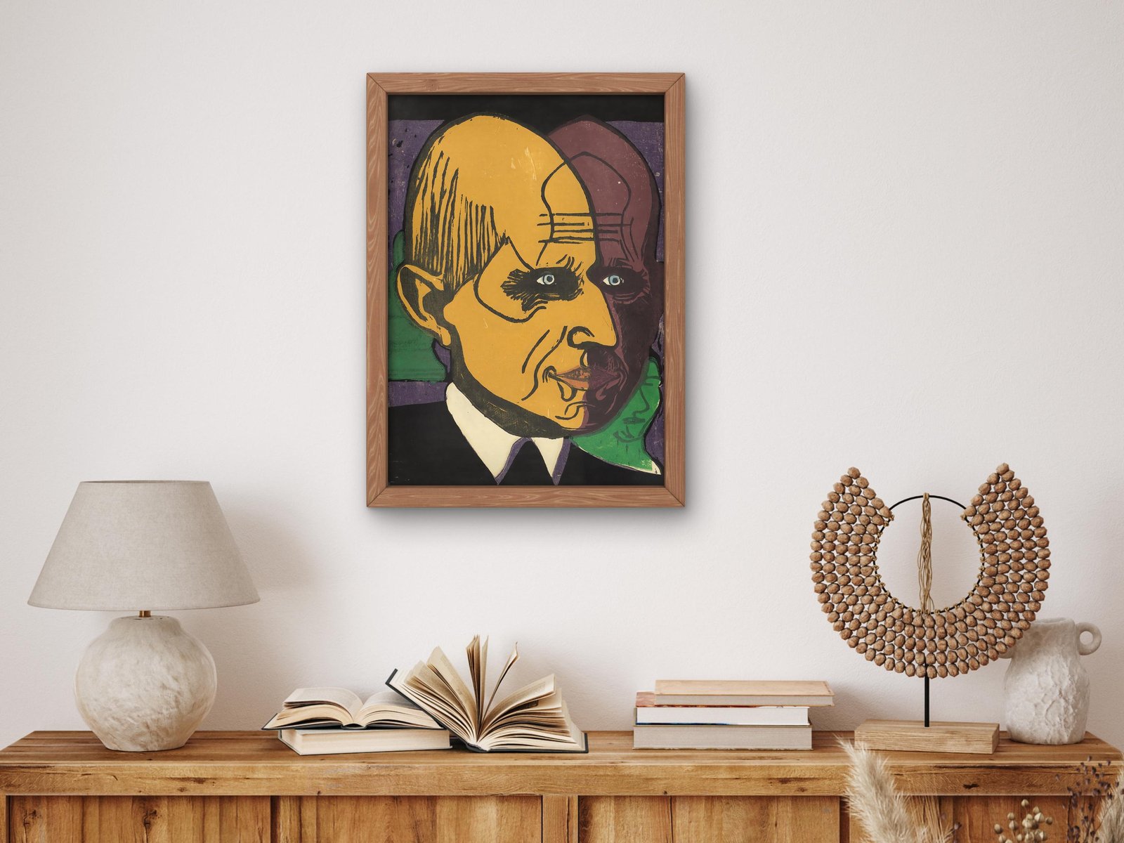 Head of Dr. Bauer by Ernst Ludwig Kirchner, 1924, Expressionism, fine art print