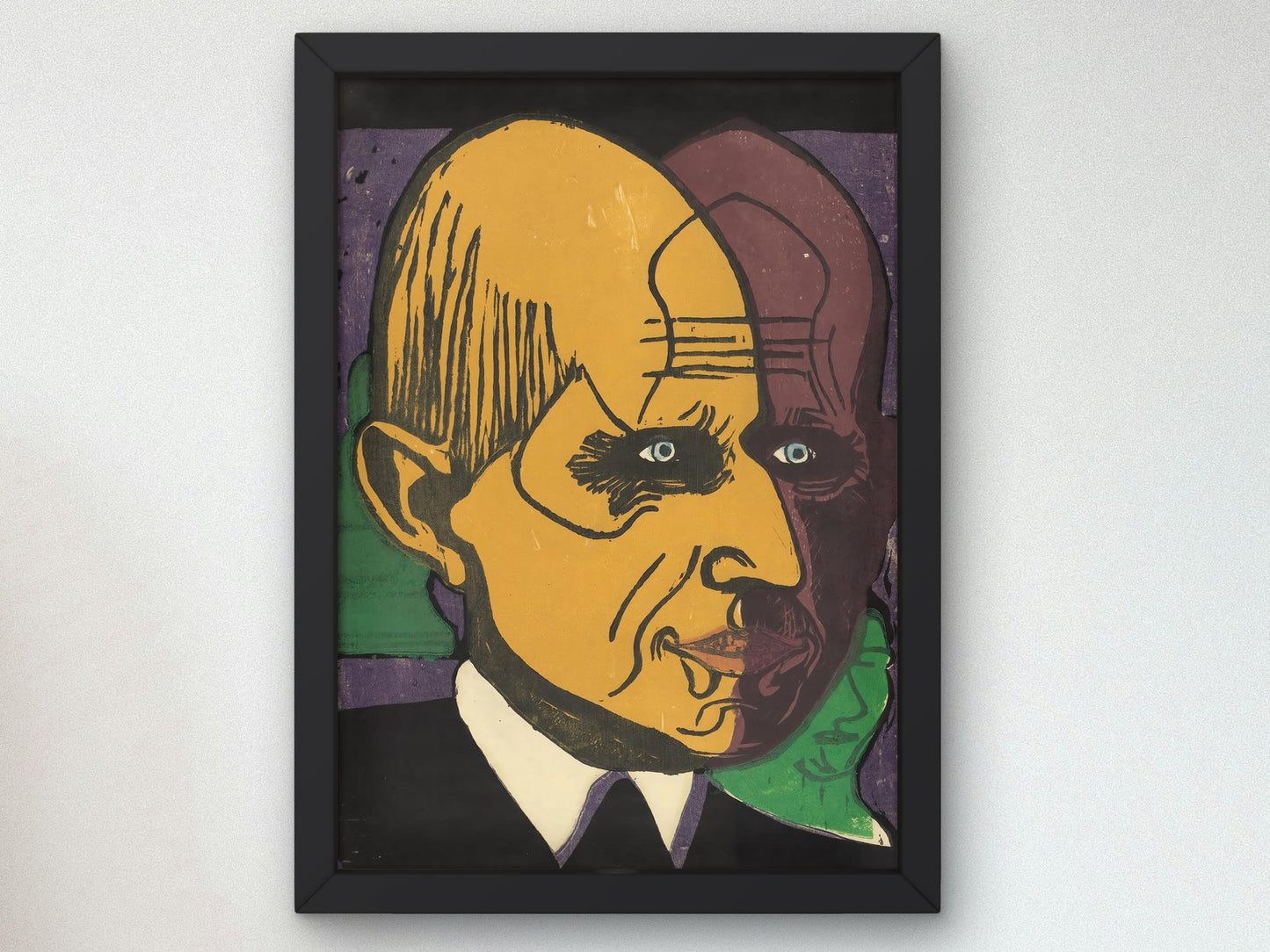 Head of Dr. Bauer by Ernst Ludwig Kirchner, 1924, Expressionism, fine art print