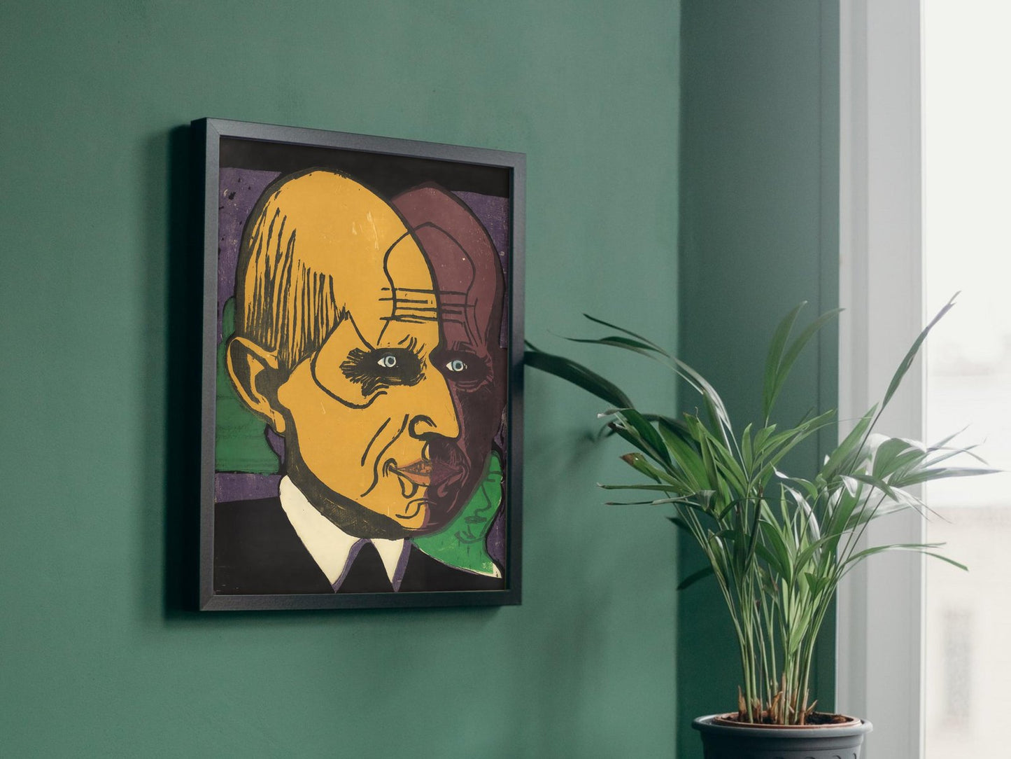 Head of Dr. Bauer by Ernst Ludwig Kirchner, 1924, Expressionism, fine art print