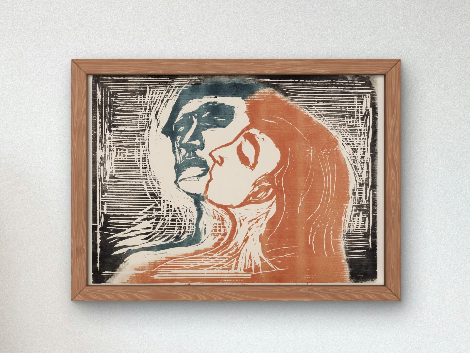 Head to Head by Edvard Munch, 1905, Expressionism, fine art print
