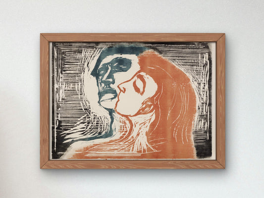 Head to Head by Edvard Munch, 1905, Expressionism, fine art print