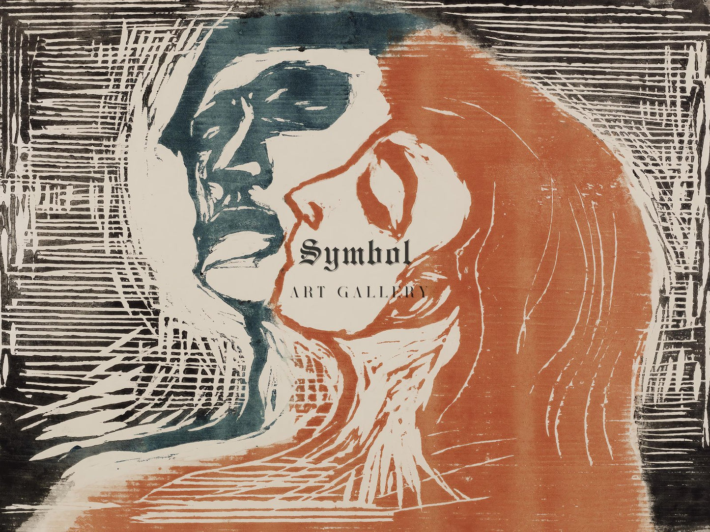 Head to Head by Edvard Munch, 1905, Expressionism, fine art print