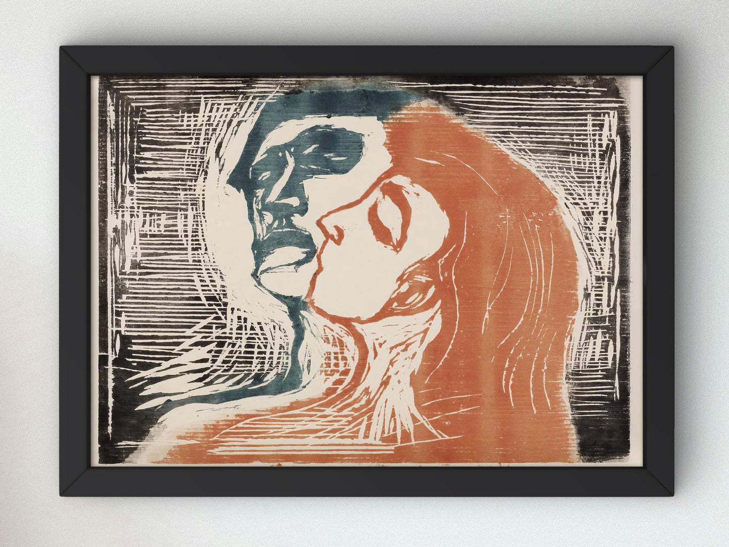 Head to Head by Edvard Munch, 1905, Expressionism, fine art print