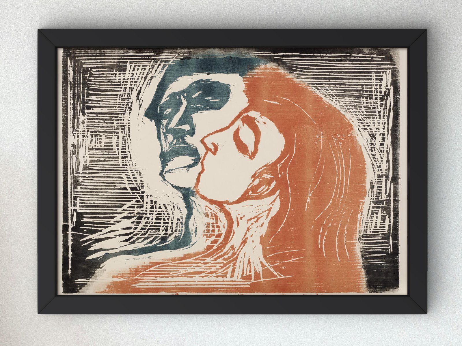 Head to Head by Edvard Munch, 1905, Expressionism, fine art print