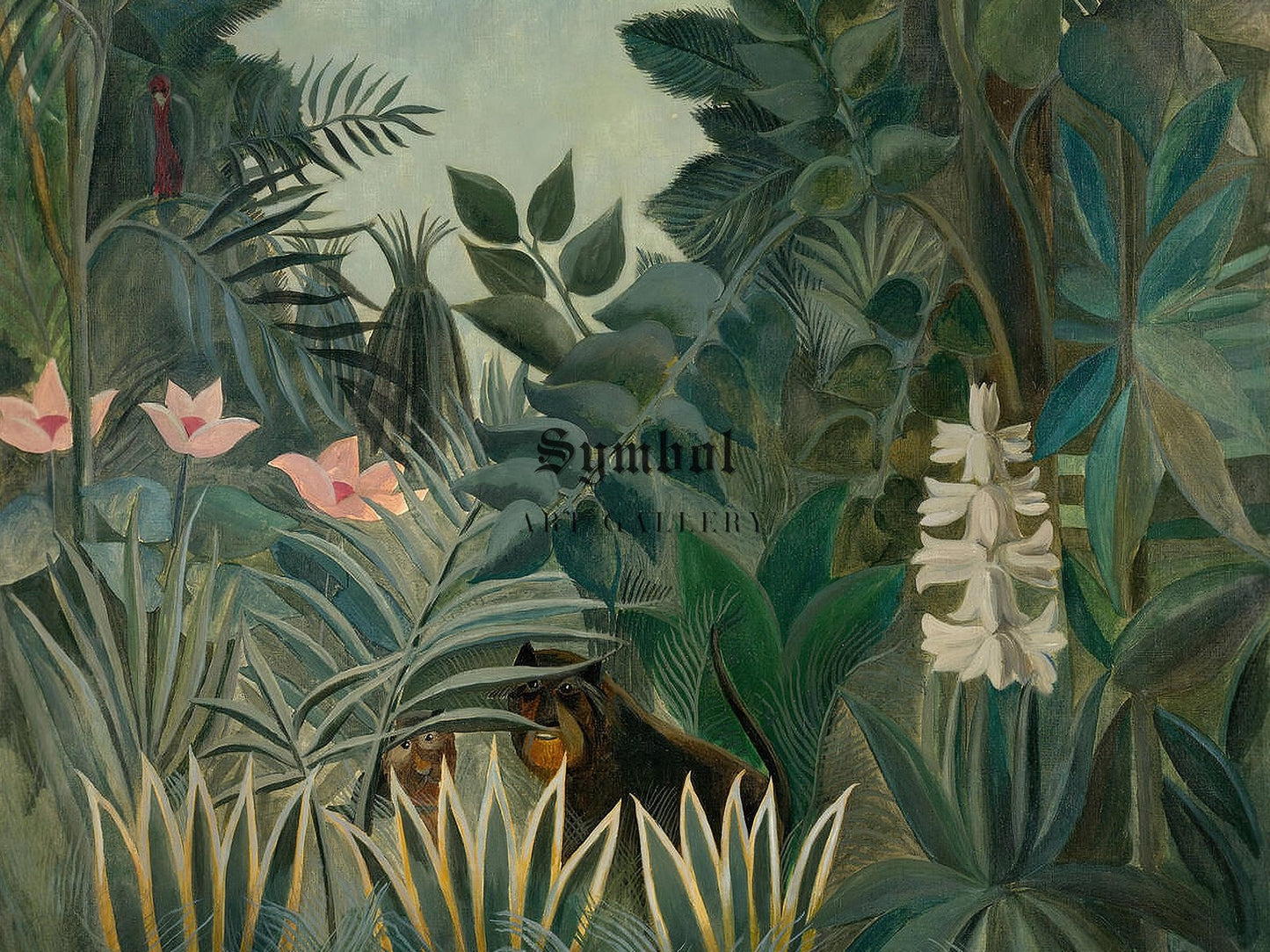 La Jungle Equatoriale by Henri Rousseau, 1909, Surrealism and Modern Art, fine art print