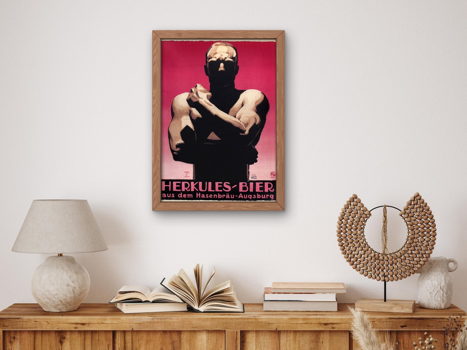 Hercules Beer by Ludwig Hohlwein, 1926, Art Deco and American Modernism, fine art print