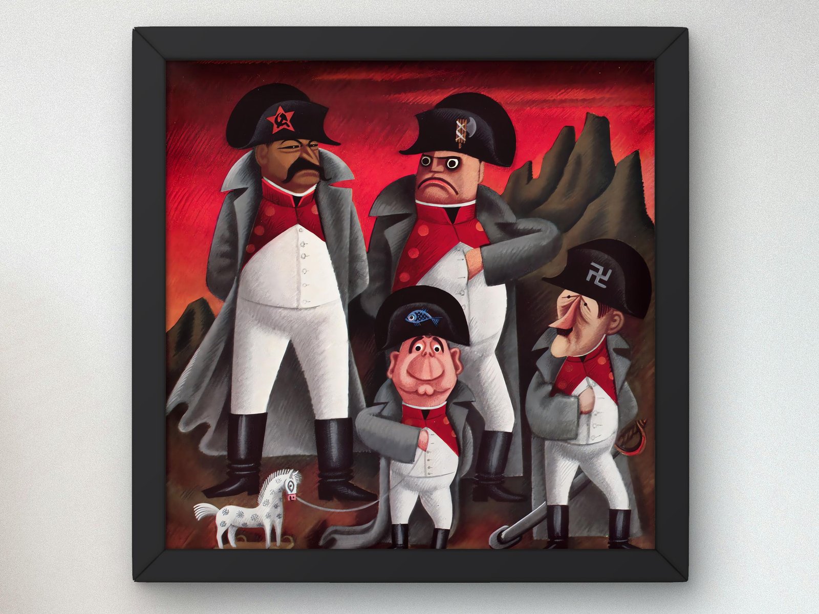 Political caricature by Miguel Covarrubias, 1933, Art Deco and American Modernism, fine art print