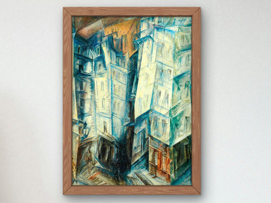 High Houses III by Lyonel Feininger, 1917, Cubism and Abstract Art, fine art print