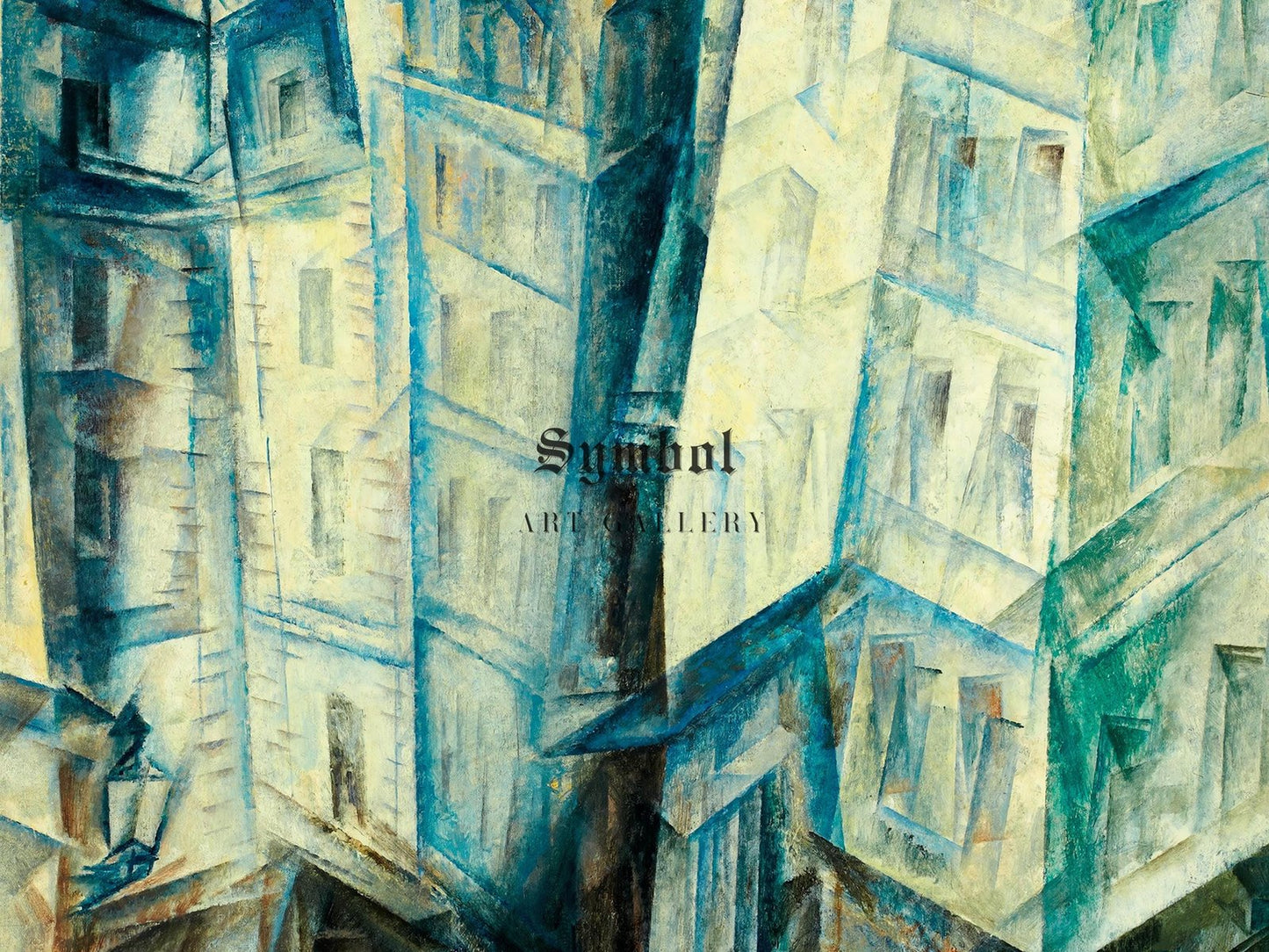 High Houses III by Lyonel Feininger, 1917, Cubism and Abstract Art, fine art print