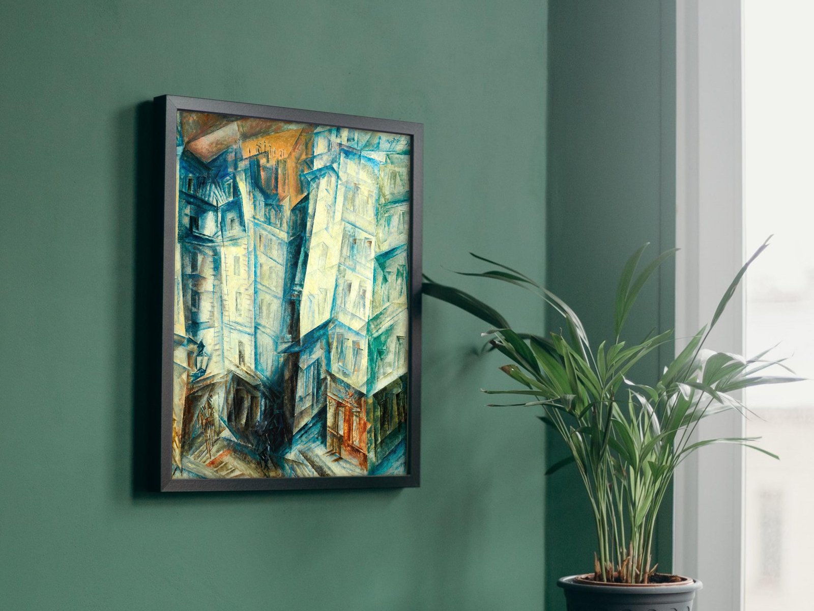 High Houses III by Lyonel Feininger, 1917, Cubism and Abstract Art, fine art print