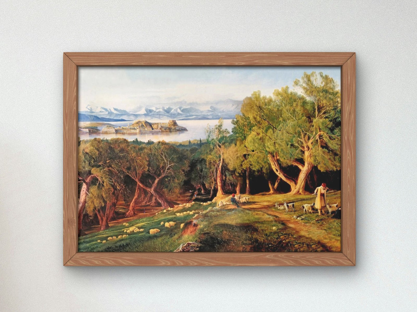 High view of Corfu by Edward Lear, 1859, Romanticism and Classical Landscapes, fine art print