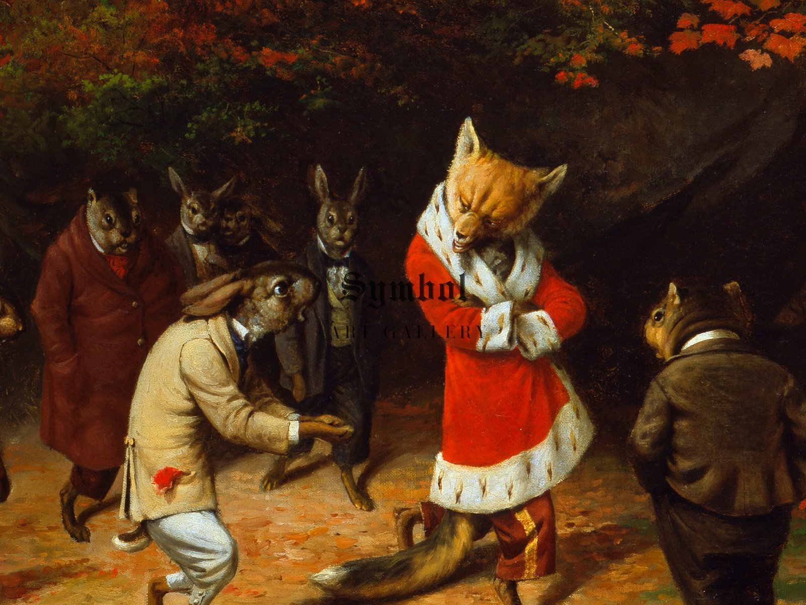 His Majesty Receives by William Holbrook Beard, 1885, Realism and Naturalism, fine art print