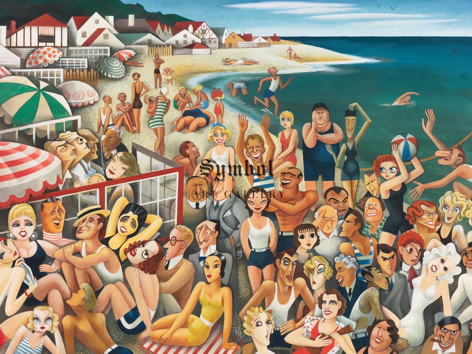 Artwork by Miguel Covarrubias, 1939, Art Deco and American Modernism, fine art print