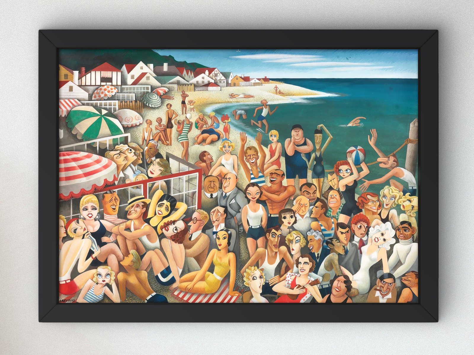 Artwork by Miguel Covarrubias, 1939, Art Deco and American Modernism, fine art print