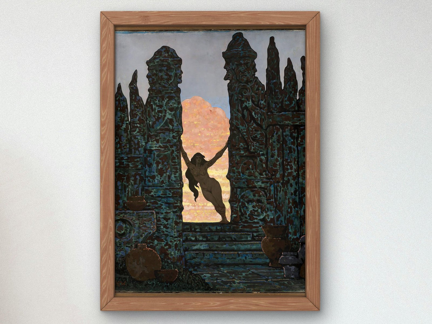 Holy Entrance to the Slavic Mystery Place by Marian Wawrzeniecki, 1920, Art Deco, fine art print