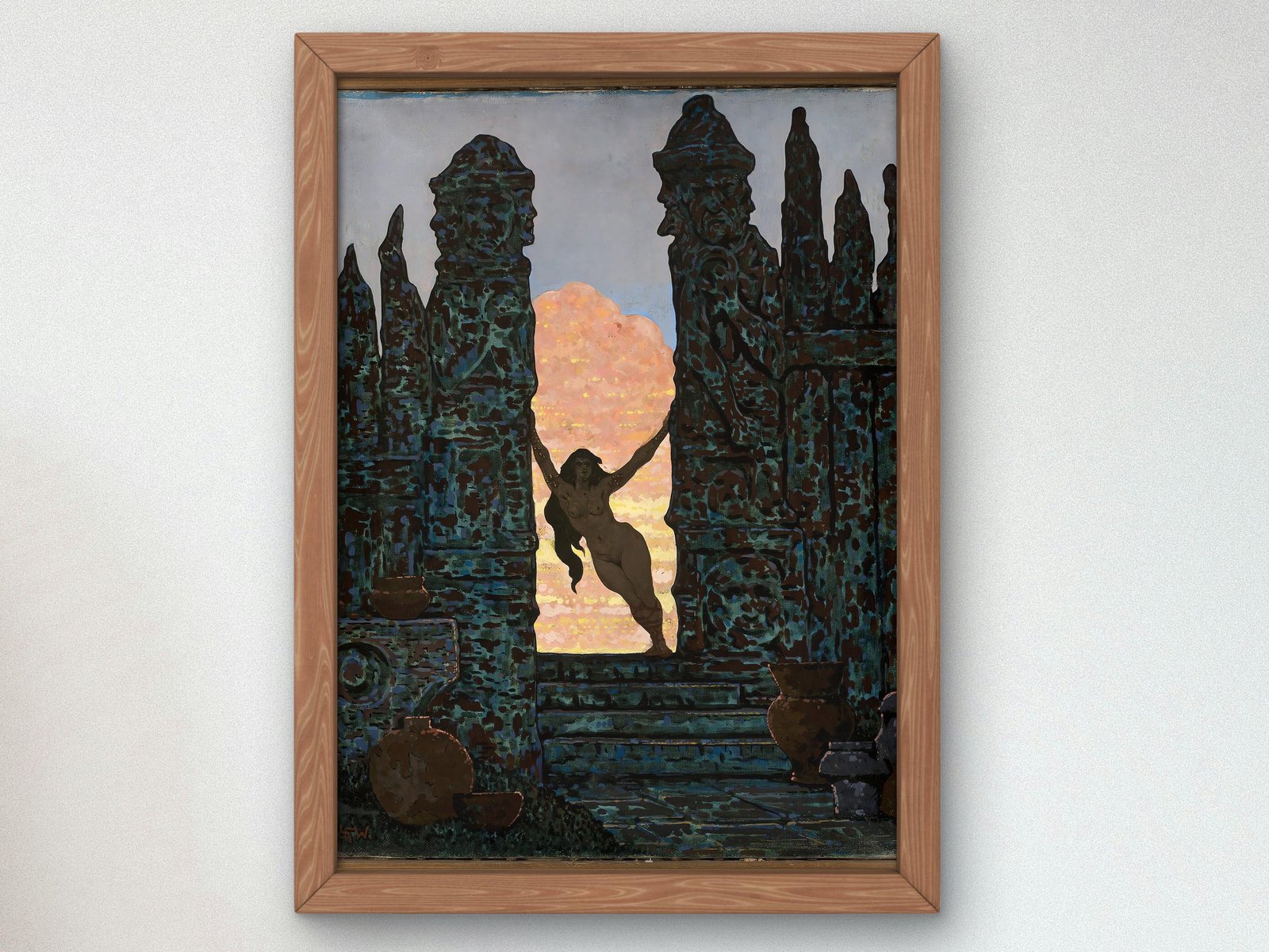 Holy Entrance to the Slavic Mystery Place by Marian Wawrzeniecki, 1920, Art Deco, fine art print