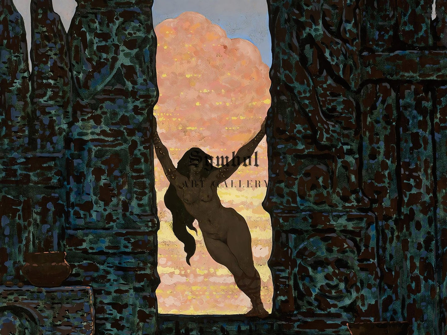 Holy Entrance to the Slavic Mystery Place by Marian Wawrzeniecki, 1920, Art Deco, fine art print