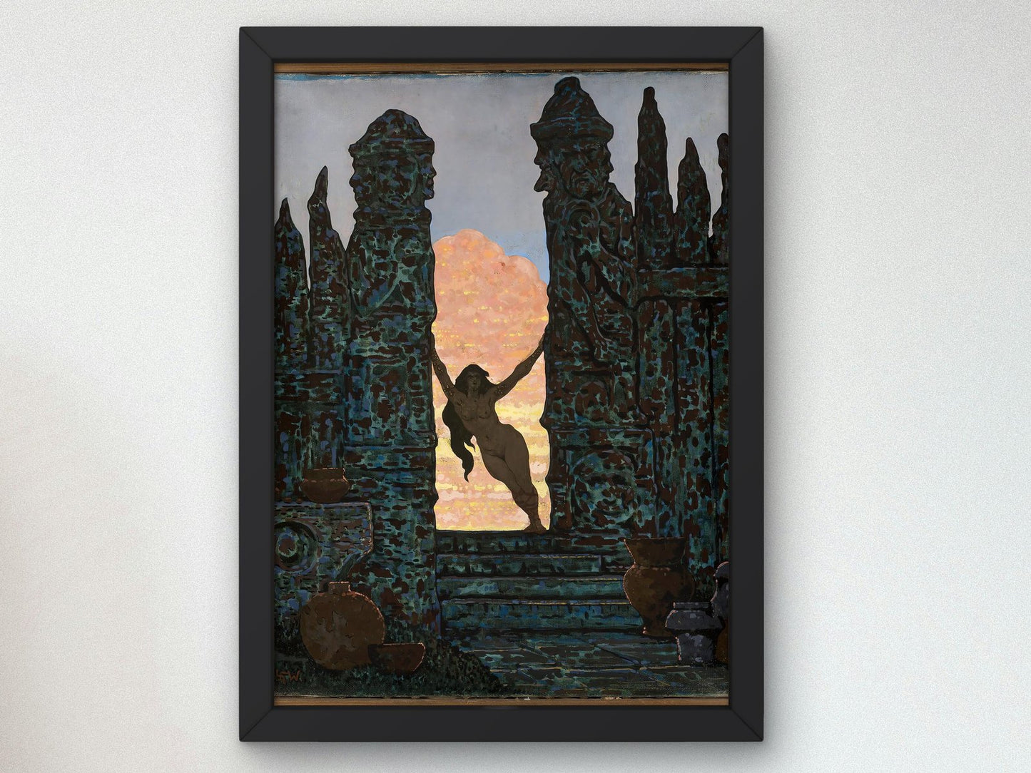 Holy Entrance to the Slavic Mystery Place by Marian Wawrzeniecki, 1920, Art Deco, fine art print