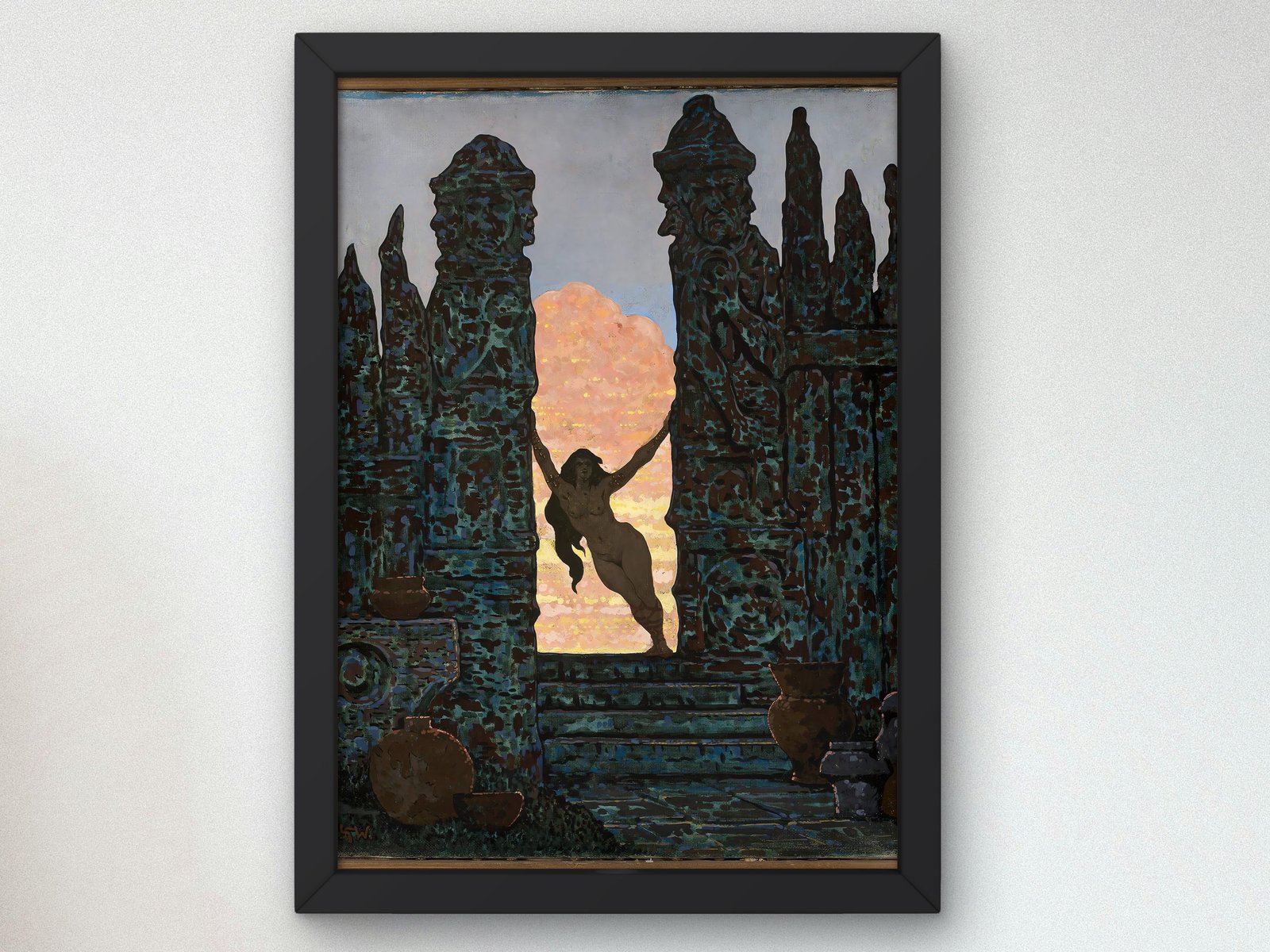 Holy Entrance to the Slavic Mystery Place by Marian Wawrzeniecki, 1920, Art Deco, fine art print