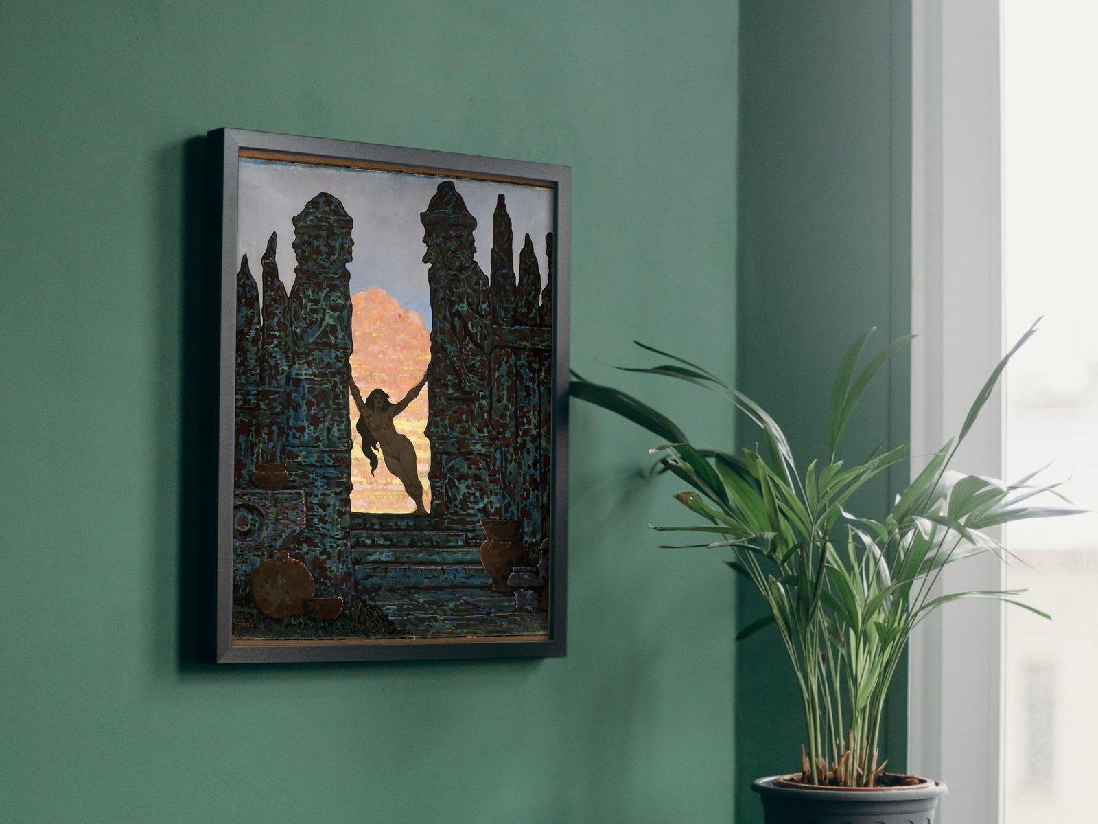 Holy Entrance to the Slavic Mystery Place by Marian Wawrzeniecki, 1920, Art Deco, fine art print