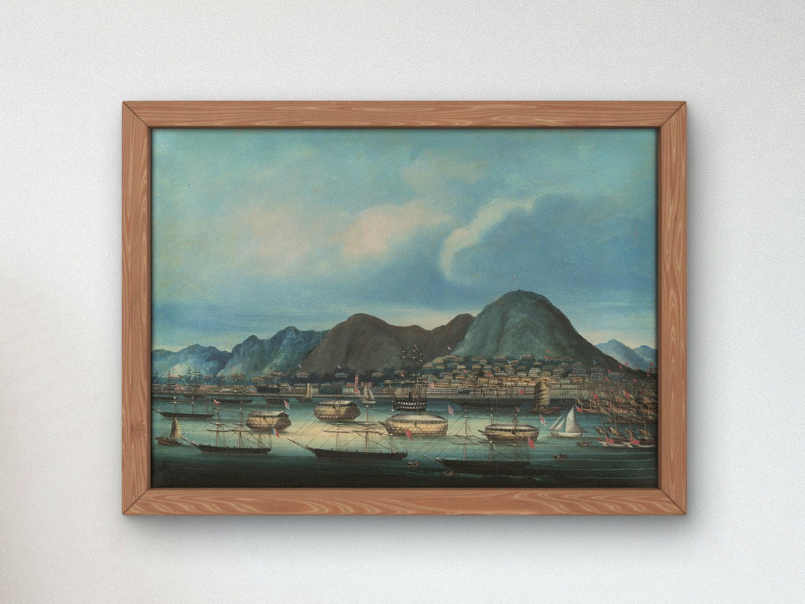 Hong Kong City and Victoria Harbour by Unknown Chinese artist, 1870, Japanese Woodblock Prints, fine art print