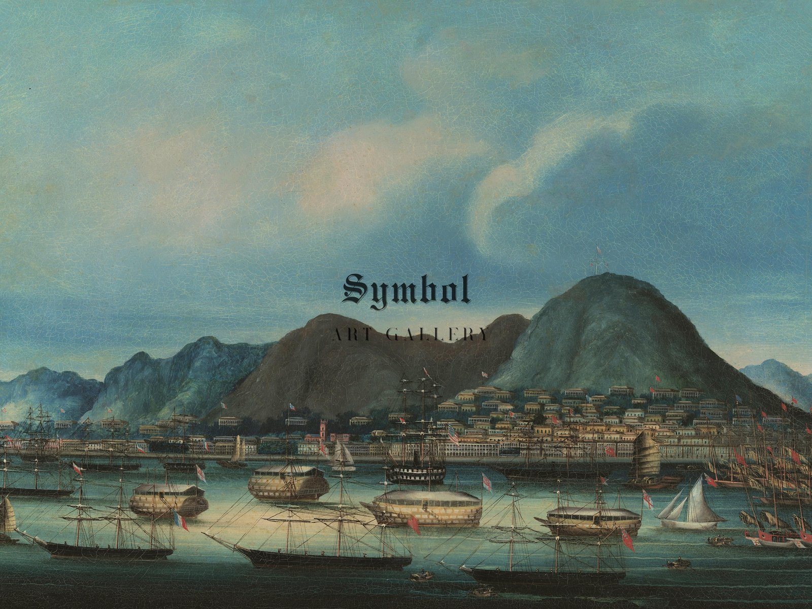 Hong Kong City and Victoria Harbour by Unknown Chinese artist, 1870, Japanese Woodblock Prints, fine art print