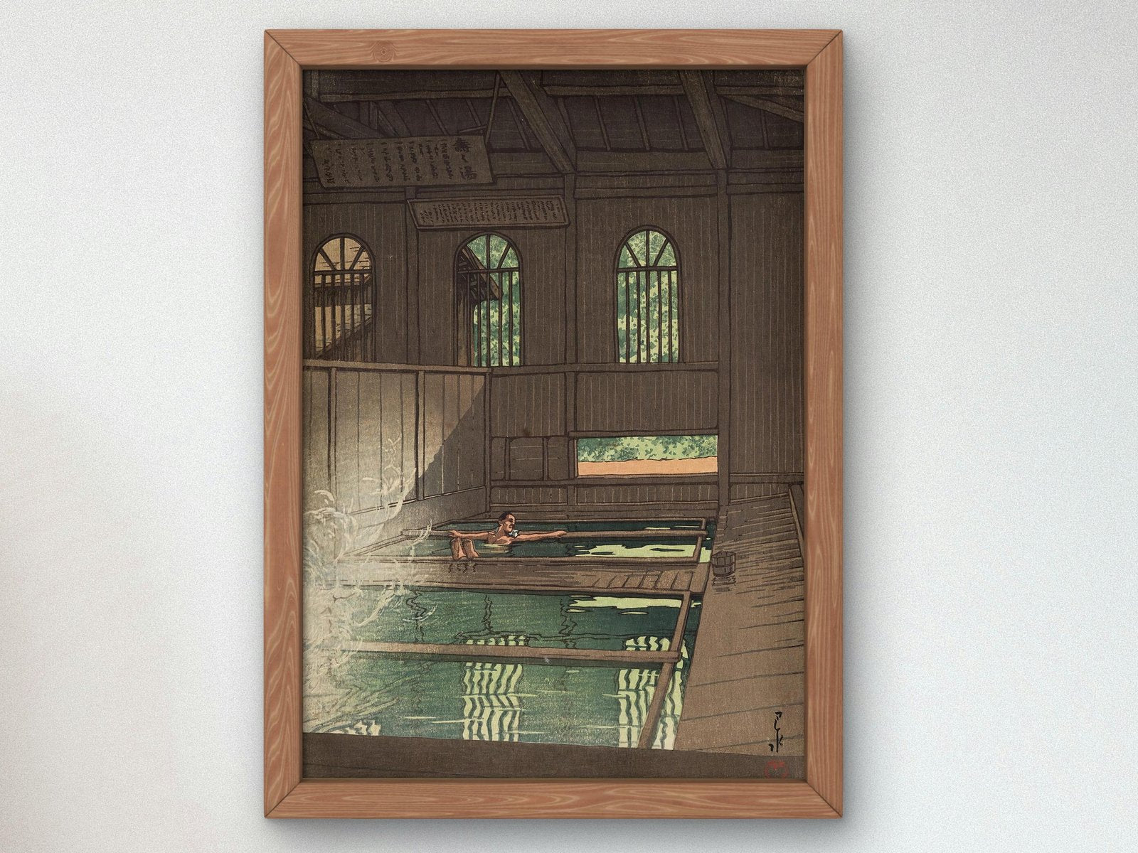 Hoshi Spa in Joshu Province by Kawase Hasui, 1933, Japanese Woodblock Prints, fine art print