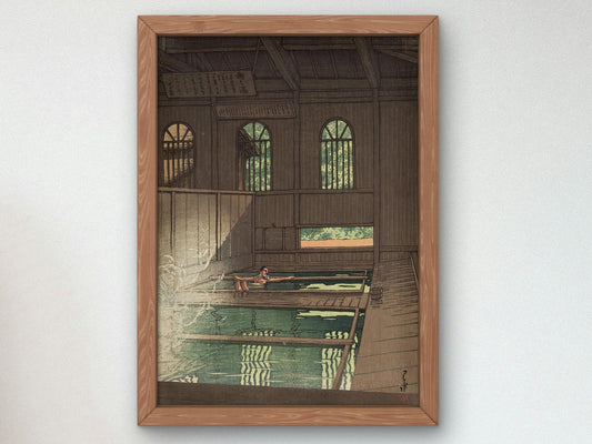 Hoshi Spa in Joshu Province by Kawase Hasui, 1933, Japanese Woodblock Prints, fine art print