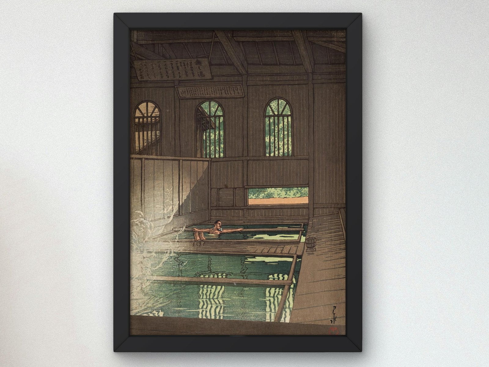 Hoshi Spa in Joshu Province by Kawase Hasui, 1933, Japanese Woodblock Prints, fine art print