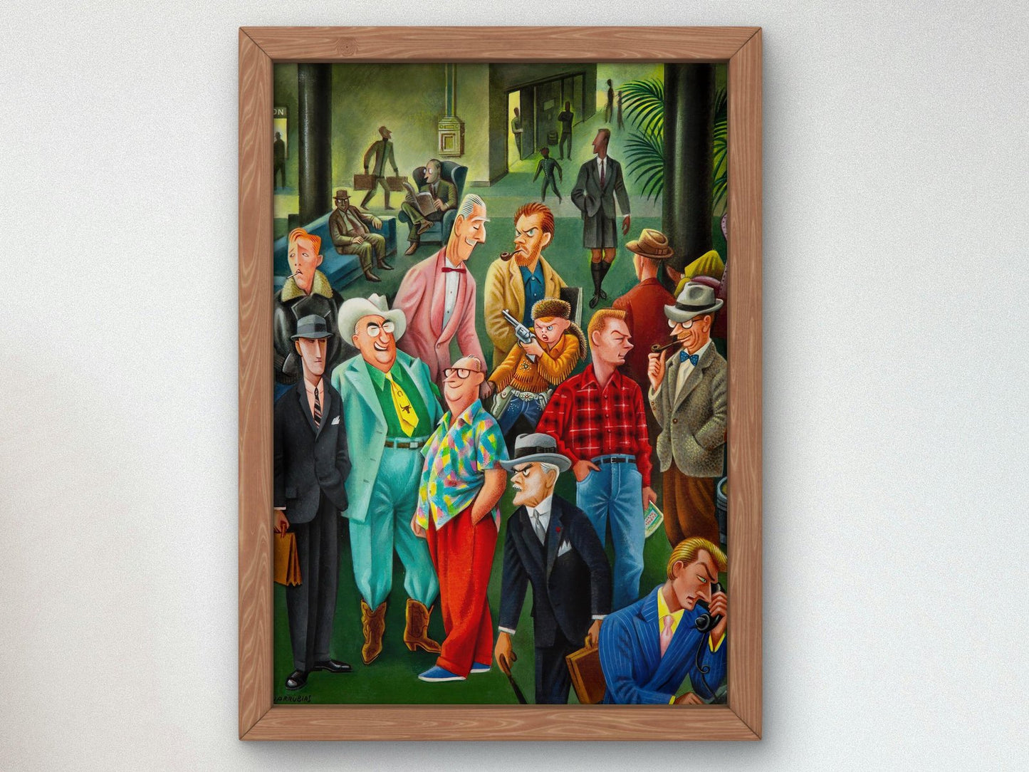 How to Tell Men Apart by Miguel Covarrubias, 1955, Art Deco and American Modernism, fine art print