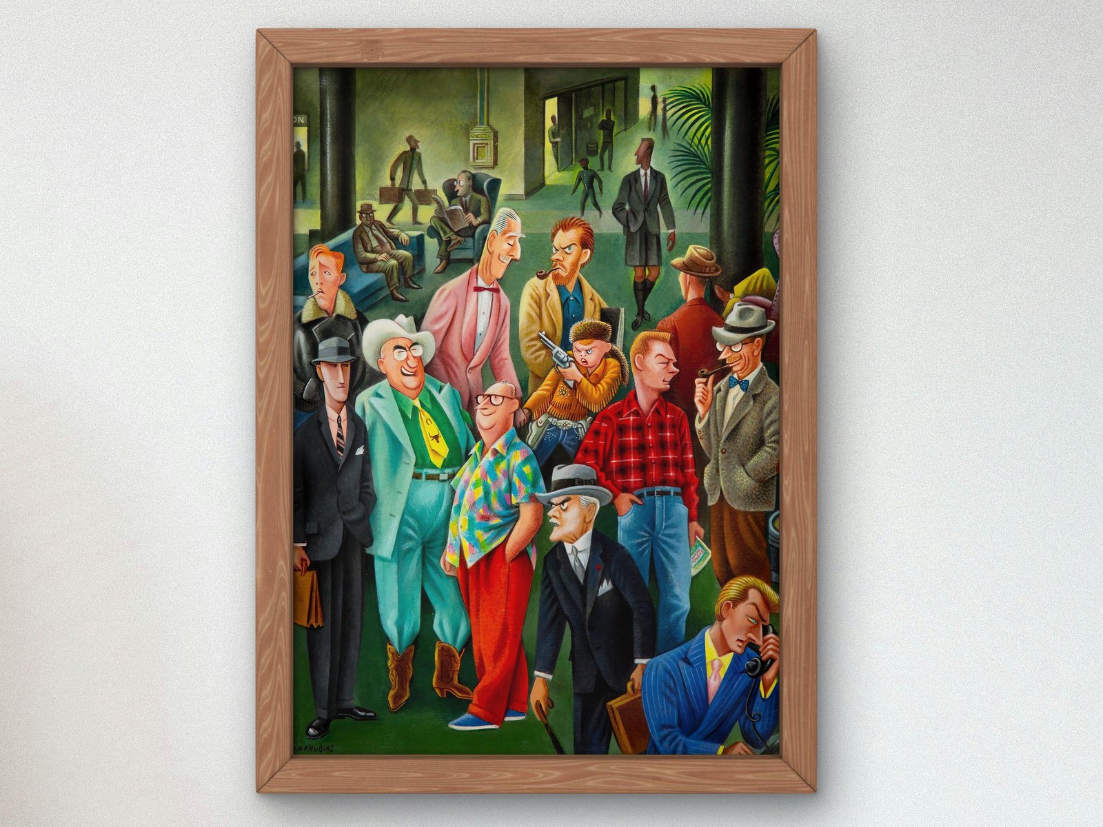 How to Tell Men Apart by Miguel Covarrubias, 1955, Art Deco and American Modernism, fine art print