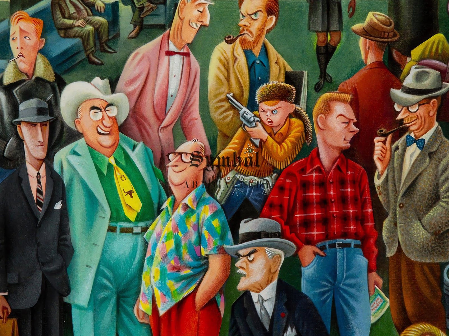 How to Tell Men Apart by Miguel Covarrubias, 1955, Art Deco and American Modernism, fine art print