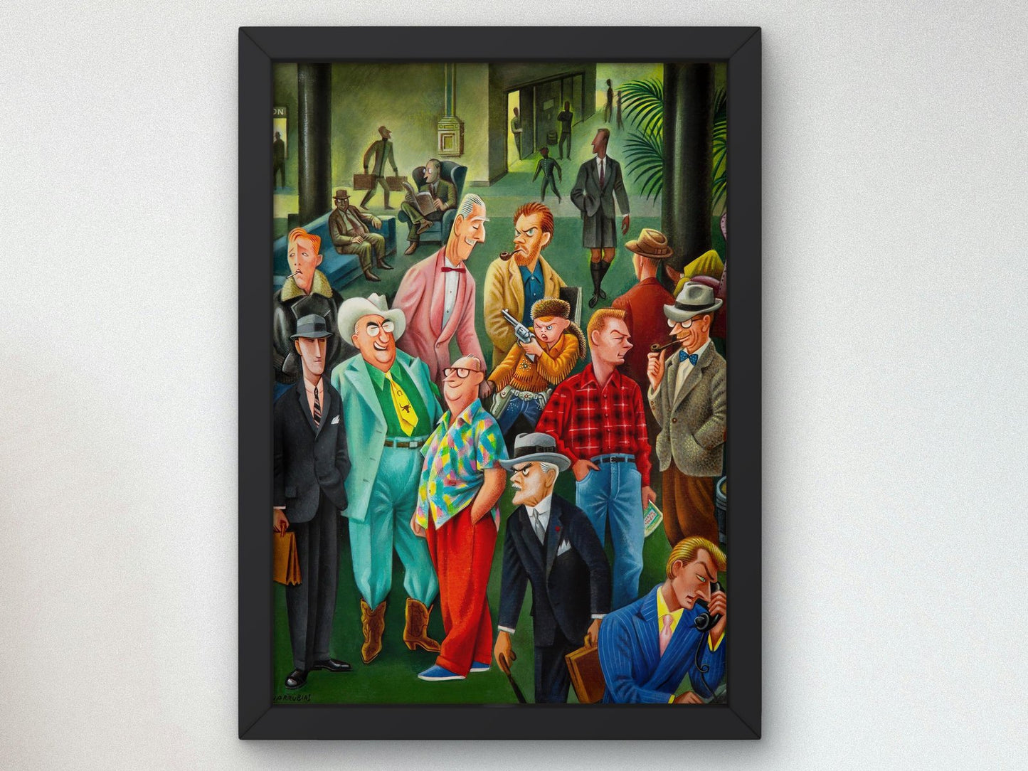How to Tell Men Apart by Miguel Covarrubias, 1955, Art Deco and American Modernism, fine art print