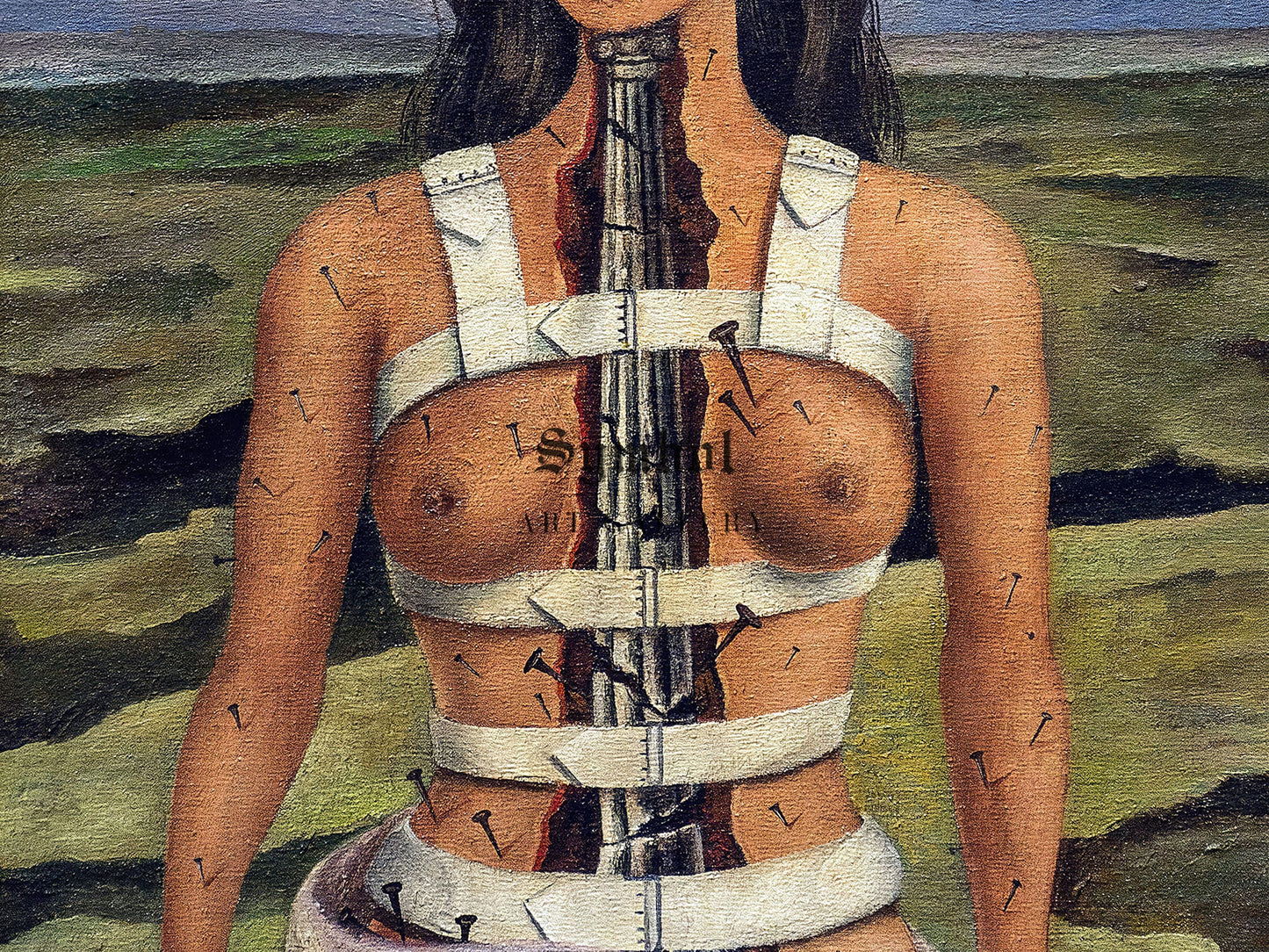 The Broken Column by Frida Kahlo 1944, Art Print, Museum Quality Oil Painting print, home decor wall art, Housewarming Home Gift, Poster