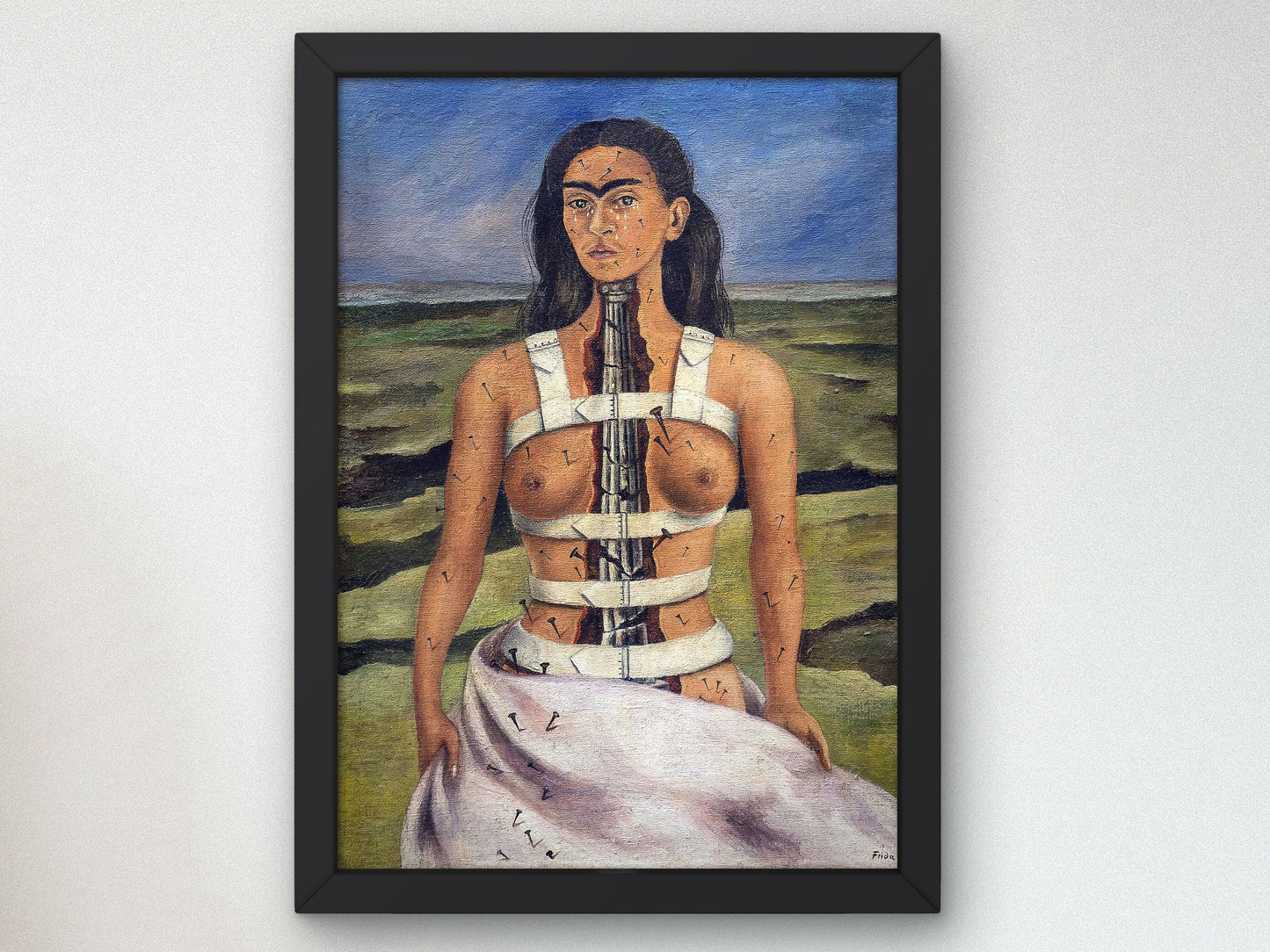 The Broken Column by Frida Kahlo 1944, Art Print, Museum Quality Oil Painting print, home decor wall art, Housewarming Home Gift, Poster