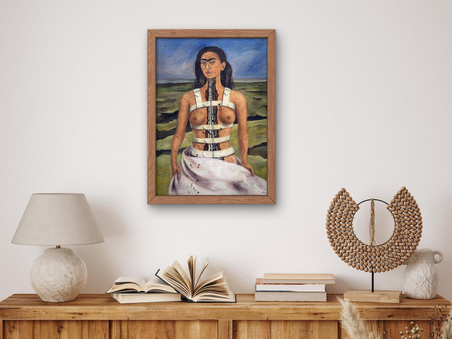 The Broken Column by Frida Kahlo 1944, Art Print, Museum Quality Oil Painting print, home decor wall art, Housewarming Home Gift, Poster