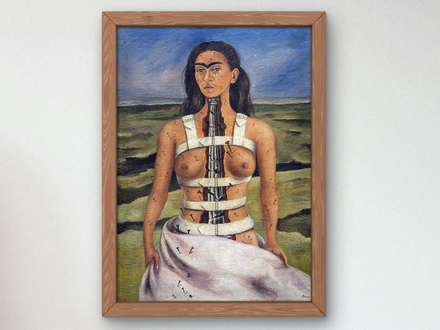 The Broken Column by Frida Kahlo 1944, Art Print, Museum Quality Oil Painting print, home decor wall art, Housewarming Home Gift, Poster