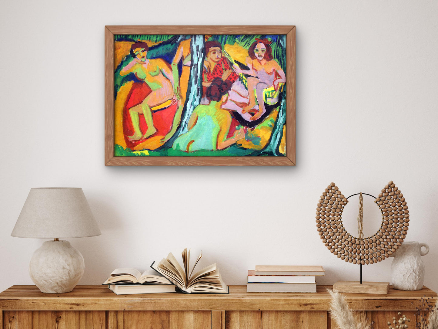 Bathers by Ernst Ludwig Kirchner 1910, Museum Quality Oil Painting, Modern Art home decor, wall art