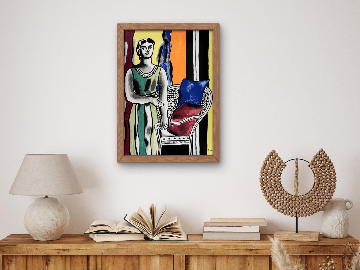 Woman in an Armchair by Fernand Leger, 1953, Art, Museum Quality Oil Painting, Modern Art home decor, wall art Gift Housewarming