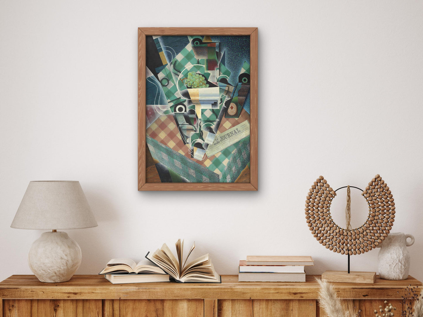 Still Life with Checked Tablecloth by Juan Gris 1915, Museum Quality Oil Painting print, Modern Art