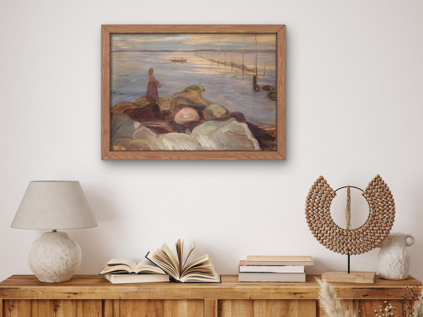 Bord de mer by Edvard Munch 1898, Museum Quality Oil Painting Print, Expressionism art, Modern Art, Housewarming Wall art Gift
